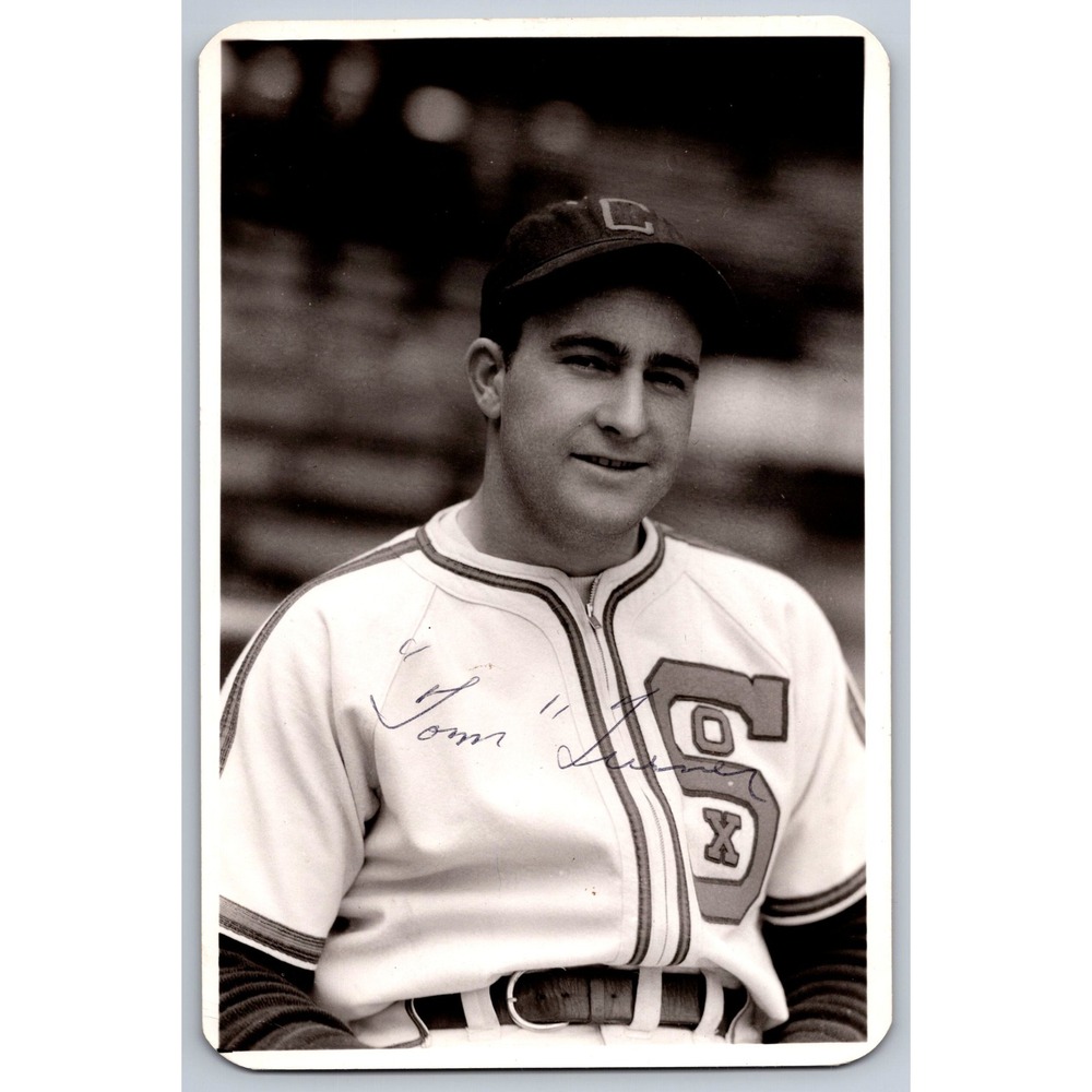 Vintage Tom Turner Chicago White Sox Signed Geo Burke Photo Baseball Catcher B&W